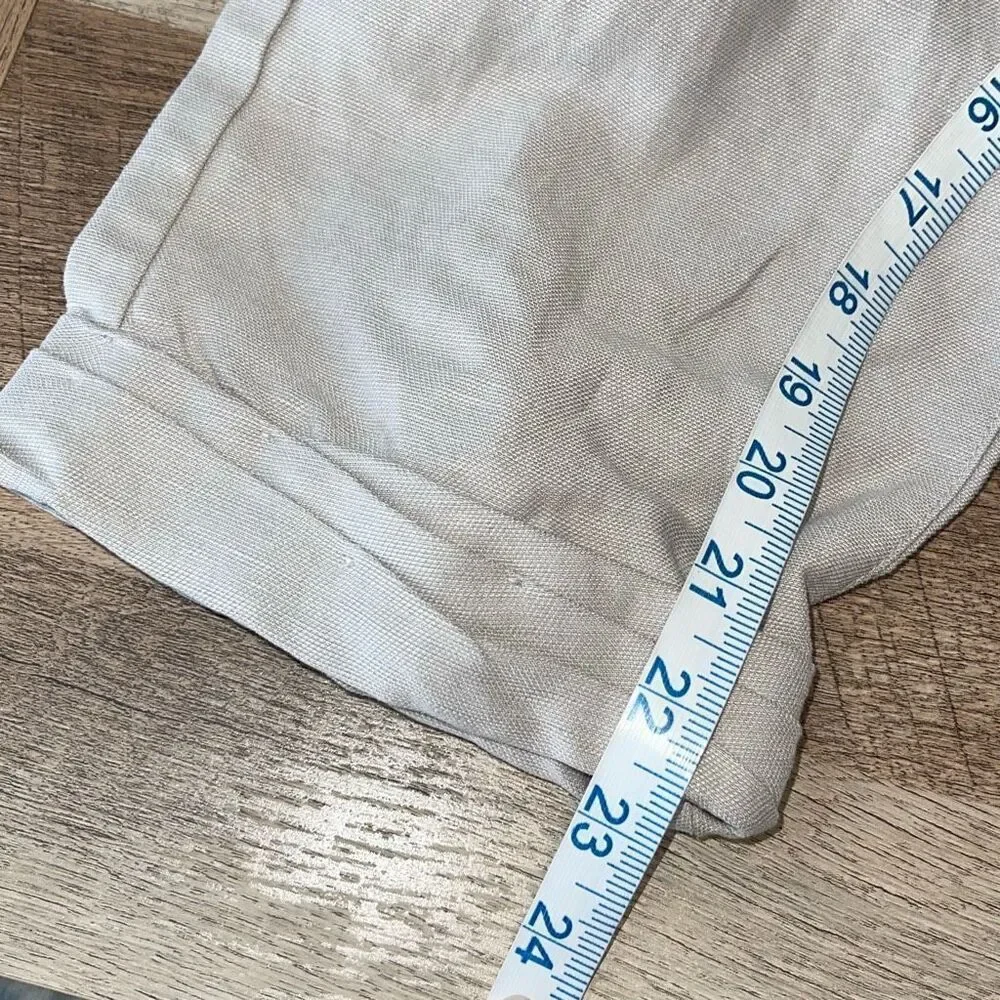 Wilfred Womens Allant Linen Blend‎ Tie Waist Crop Pants Light Gray Size 2